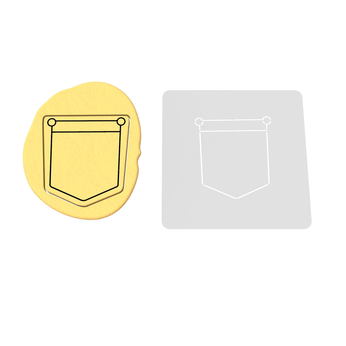 Jean Pocket Cookie Cutter | Stamp | Stencil #1