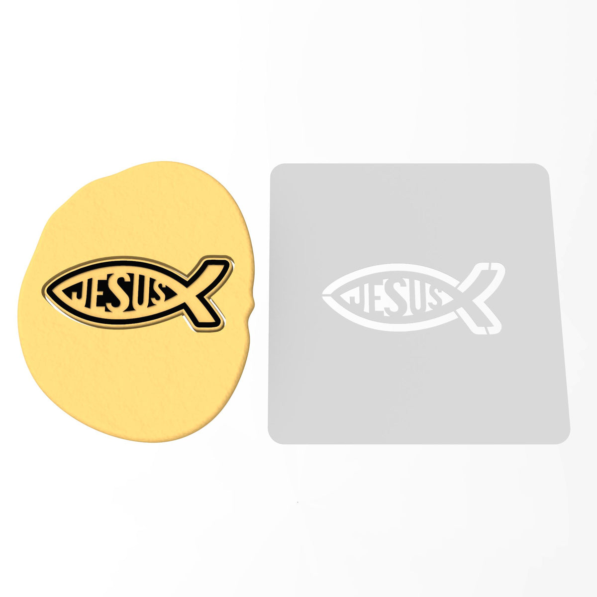 Jesus Fish Cookie Cutter | Stamp | Stencil #1