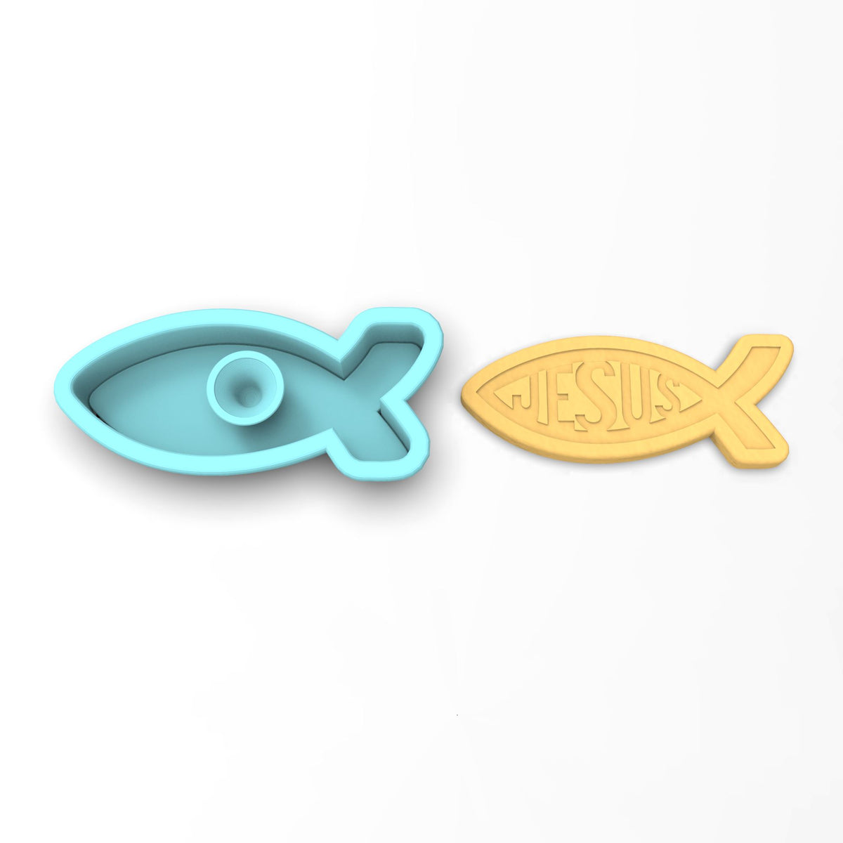 Jesus Fish Cookie Cutter | Stamp | Stencil #1