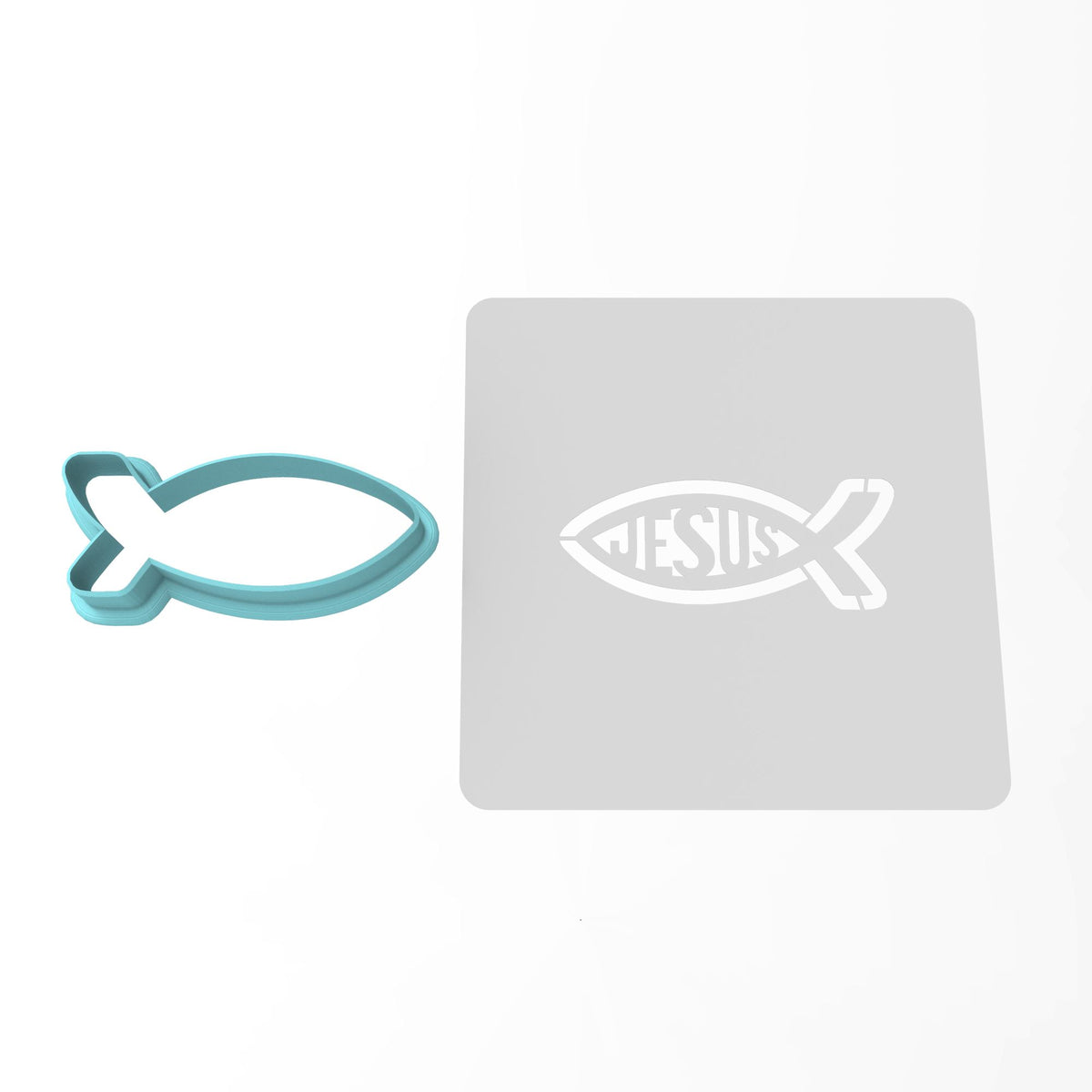 Jesus Fish Cookie Cutter | Stamp | Stencil #1
