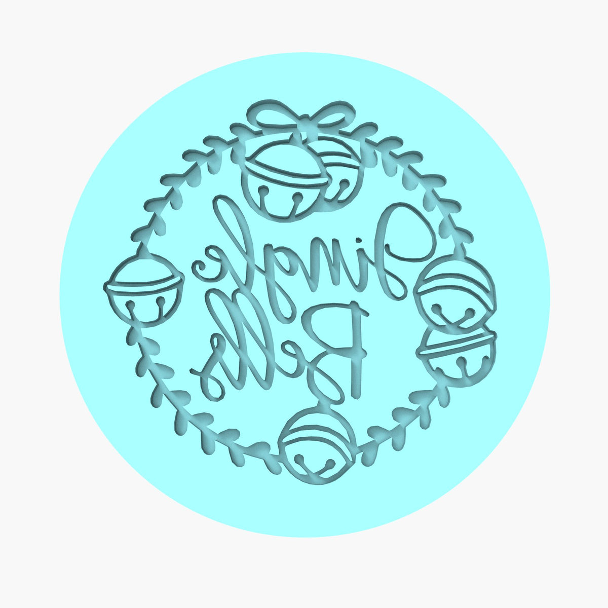 Jingle Bells Cookie Cutter | Stamp | Stencil #1 Xmas / Winter / NYE Cookie Cutter Lady MINI - 2 Inches (5cm) Debosser ONLY 