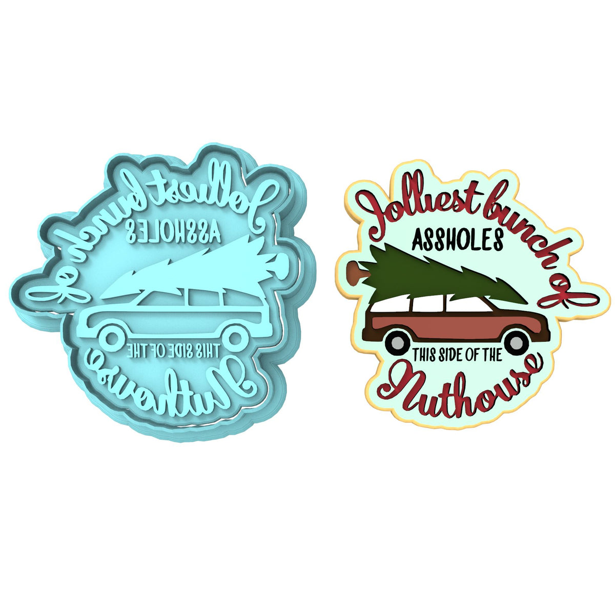 Jolliest Bunch of Assholes Cookie Cutter | Stamp | Stencil #2