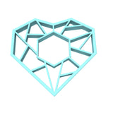 Josephine Geometric Heart Cookie Cutter Wedding / Baby / V Day Cookie Cutter Lady 