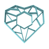 Josephine Geometric Heart Cookie Cutter Wedding / Baby / V Day Cookie Cutter Lady 