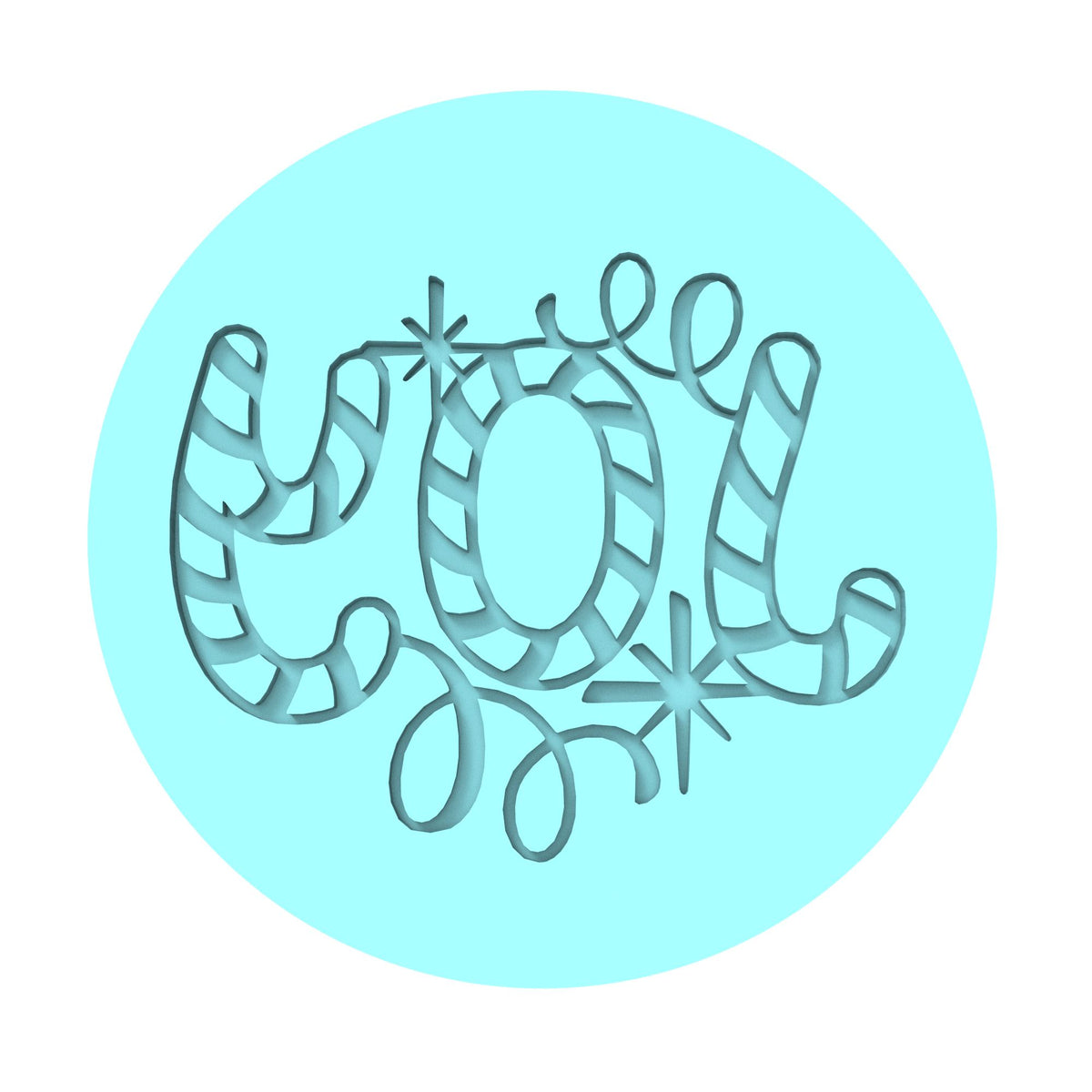 Joy Cookie Cutter | Stamp | Stencil #2 Xmas / Winter / NYE Cookie Cutter Lady MINI - 2 Inches (5cm) Debosser ONLY 