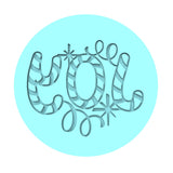 Joy Cookie Cutter | Stamp | Stencil #2 Xmas / Winter / NYE Cookie Cutter Lady MINI - 2 Inches (5cm) Debosser ONLY 