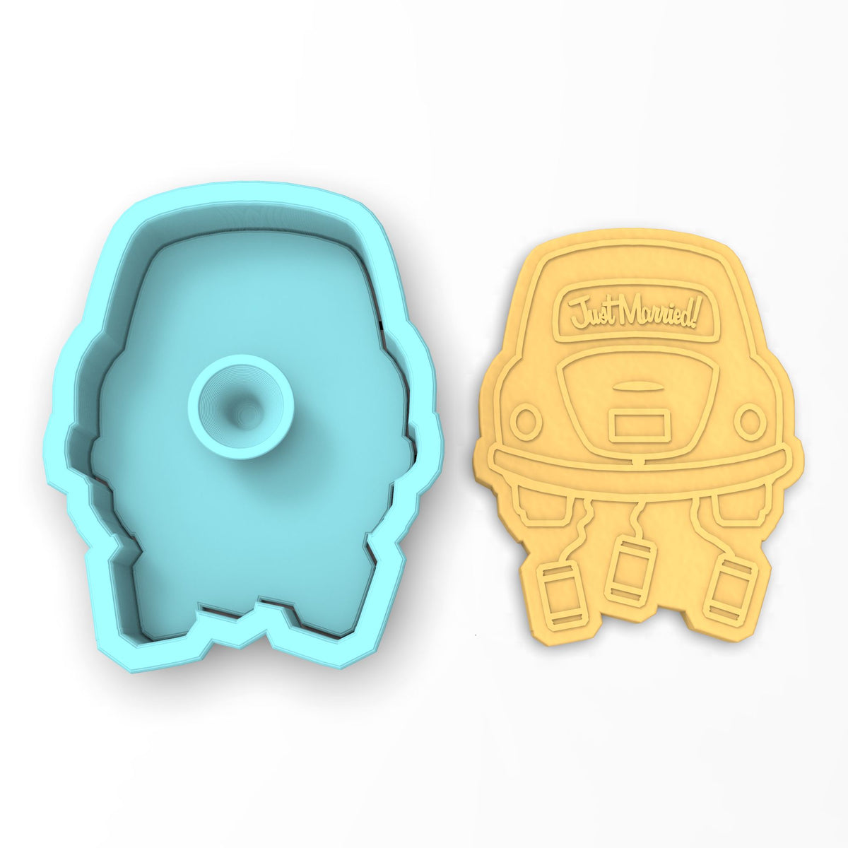 Just Married Cookie Cutter | Stamp | Stencil #1