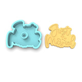Just Married Heart Cookie Cutter | Stamp | Stencil #1