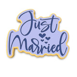 Just Married Heart Cookie Cutter | Stamp | Stencil #1