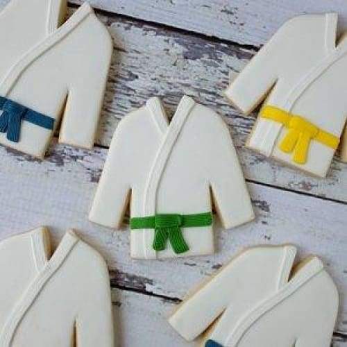 Karate Cookies, Karate Kid Cookies, Karate Uniform Cookies, Tae Kwon Do outlet Cookies (1 dozen - 12 Cookies)