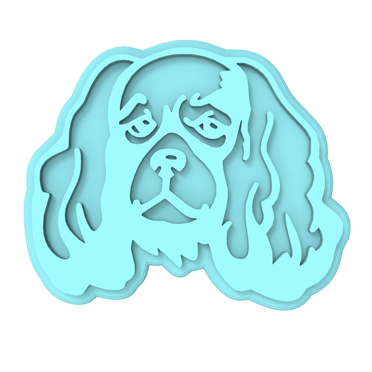 King Charles Dog Cookie Cutter | Stamp | Stencil #11 Animals & Dinosaurs Cookie Cutter Lady MINI - 2 Inches (5cm) Stamp ONLY 