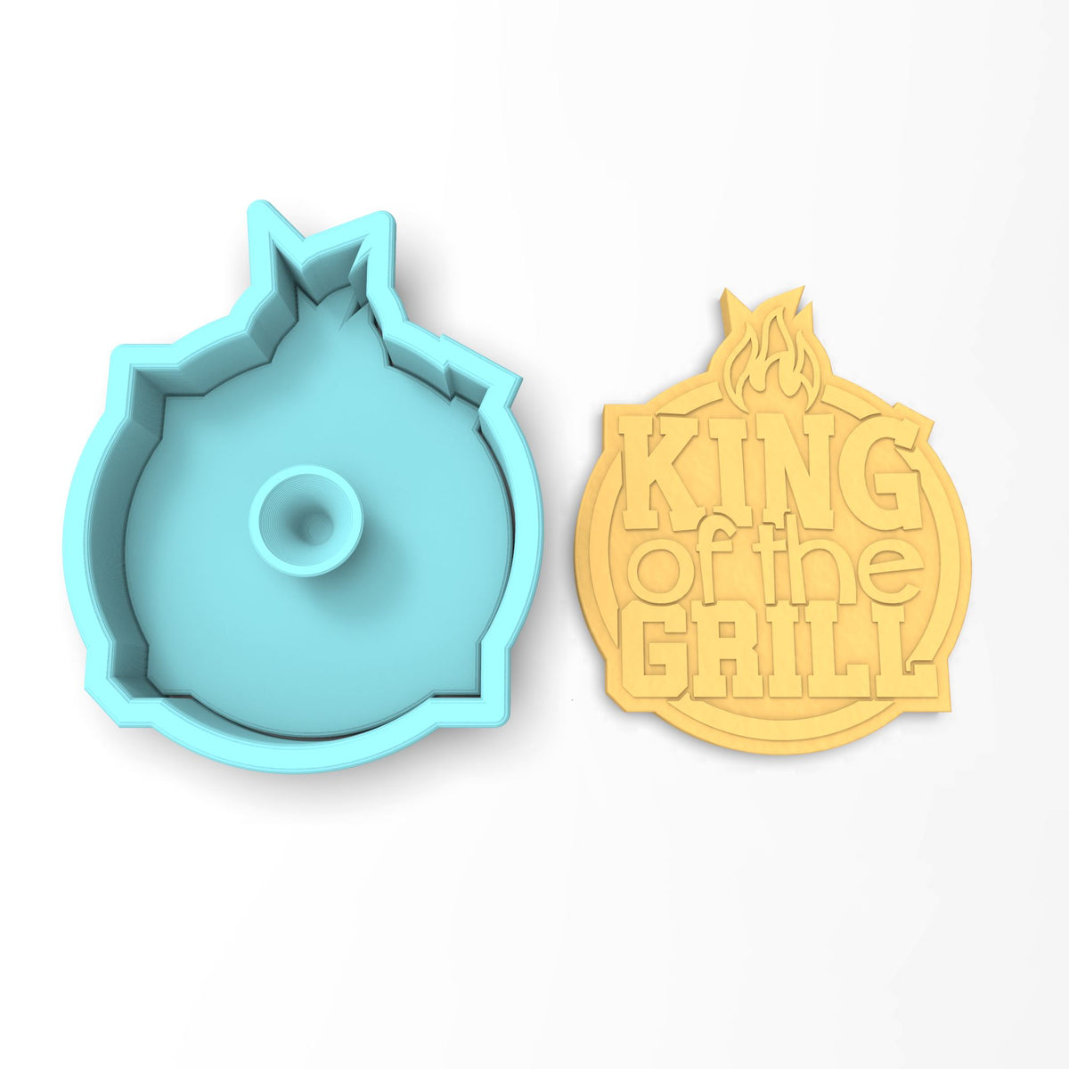 King of the Grill Cookie Cutter | Stamp | Stencil #1
