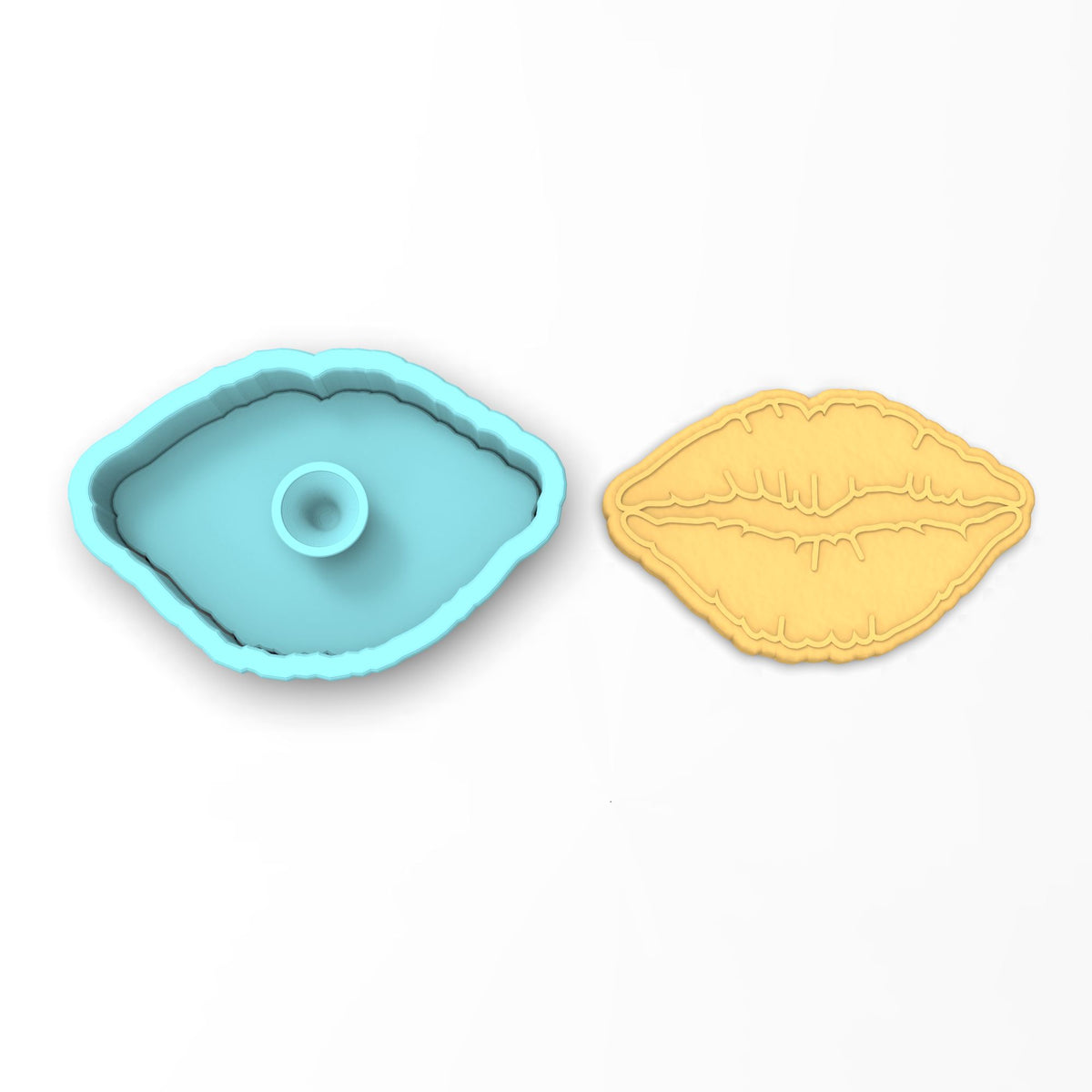 Kiss Lips Cookie Cutter | Stamp | Stencil #1