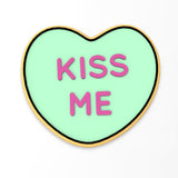 Kiss Me Valentine Heart Cookie Cutter | Stamp | Stencil