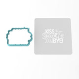 Kiss the Single Life Goodbye Cookie Cutter | Stamp | Stencil #1 Wedding / Baby / V Day Cookie Cutter Lady MINI - 2 Inches (5cm) **BUNDLE** Cutter + Stencil 