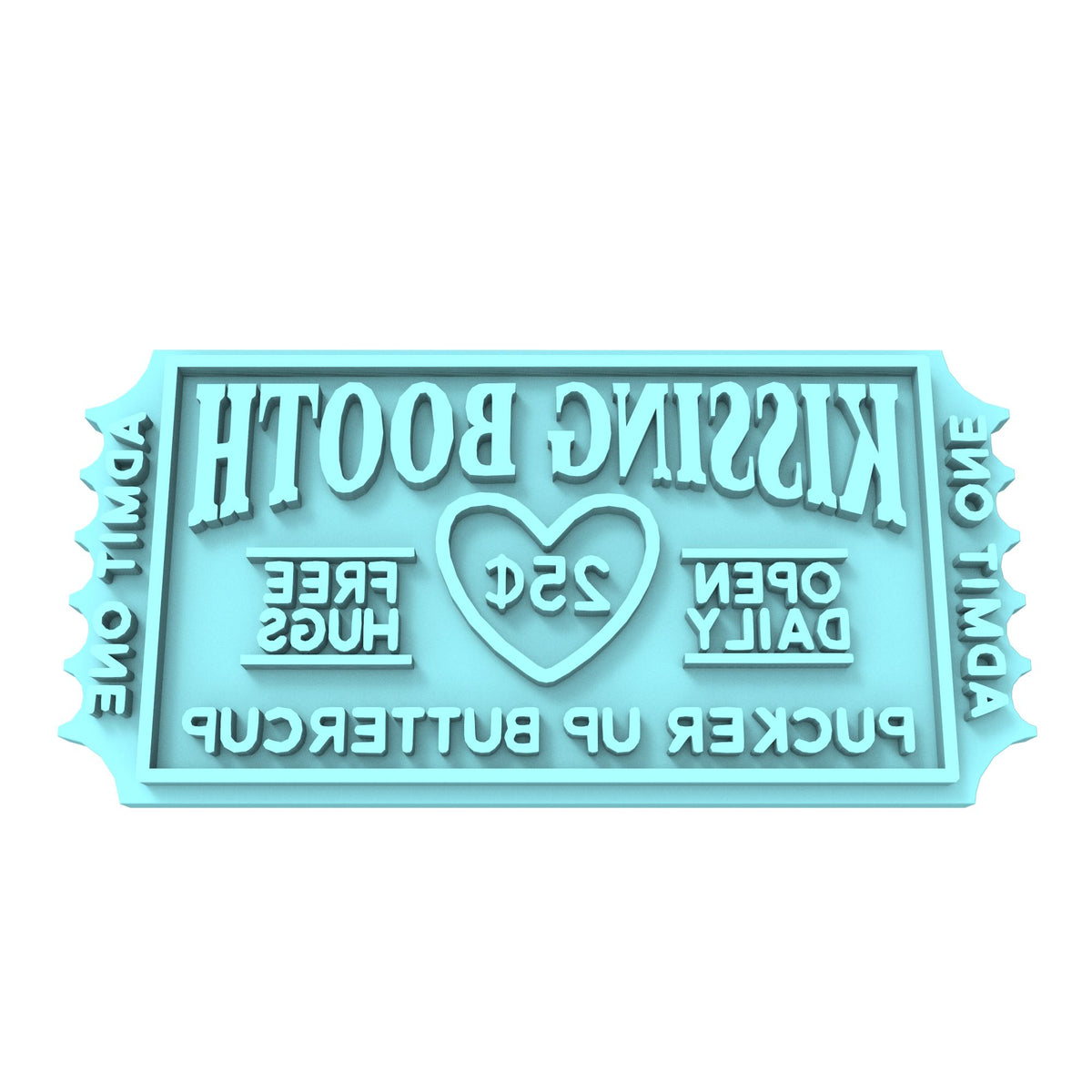 Kissing Booth Cookie Cutter | Stamp | Stencil Girly / Dolls / Princess Cookie Cutter Lady MINI - 2 Inches (5cm) Stamp ONLY 