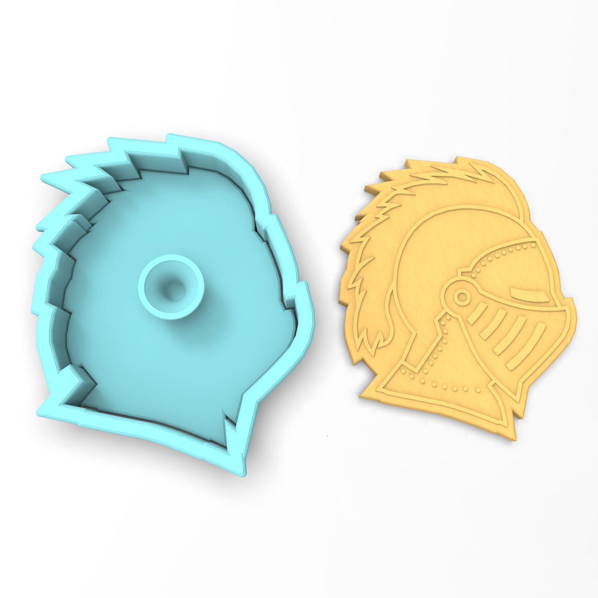 Knight Helmet Cookie Cutter | Stamp | Stencil #1