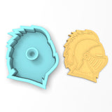 Knight Helmet Cookie Cutter | Stamp | Stencil #1