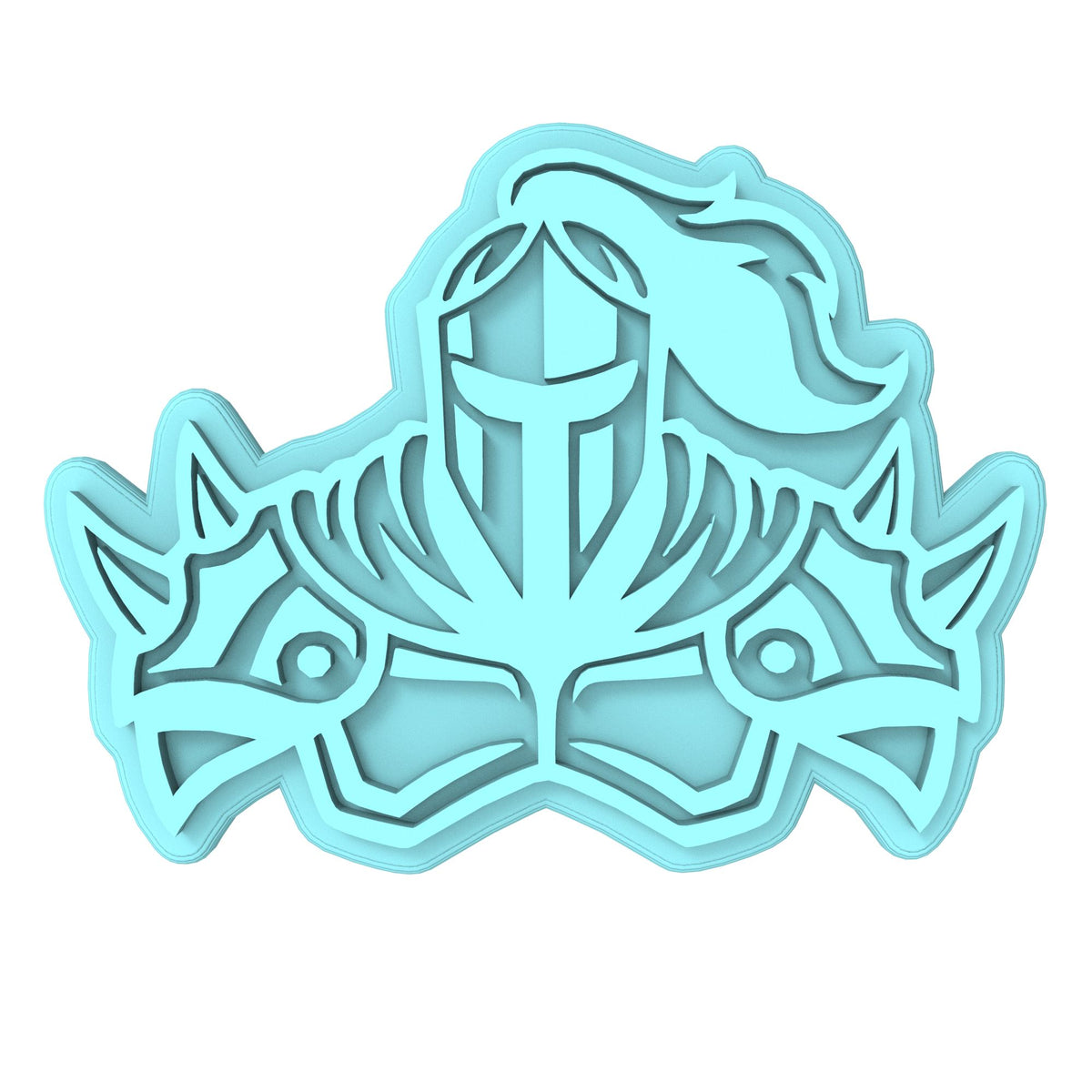 Knight Shoulders Cookie Cutter | Stamp | Stencil #1 Animals & Dinosaurs Cookie Cutter Lady MINI - 2 Inches (5cm) Stamp ONLY 
