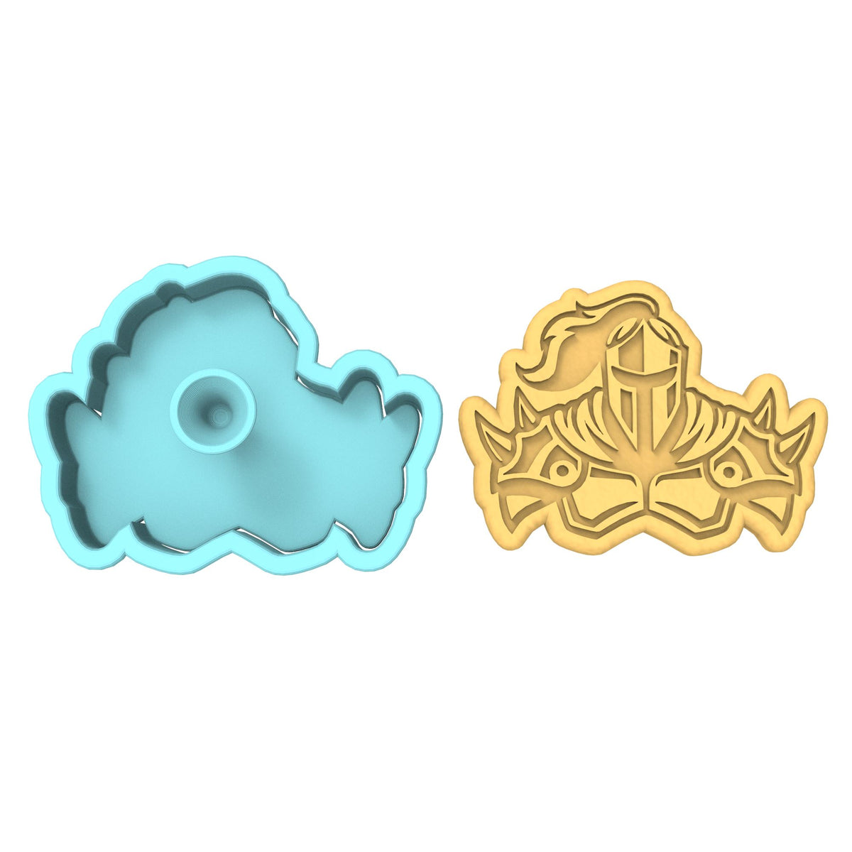 Knight Shoulders Cookie Cutter | Stamp | Stencil #1 Animals & Dinosaurs Cookie Cutter Lady 