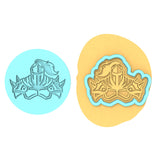 Knight Shoulders Cookie Cutter | Stamp | Stencil #1 Animals & Dinosaurs Cookie Cutter Lady MINI - 2 Inches (5cm) **BUNDLE** Cutter + Debosser 
