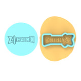 Knight Words Cookie Cutter | Stamp | Stencil #1 Animals & Dinosaurs Cookie Cutter Lady MINI - 2 Inches (5cm) **BUNDLE** Cutter + Debosser 