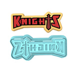 Knight Words Cookie Cutter | Stamp | Stencil #1 Animals & Dinosaurs Cookie Cutter Lady MINI - 2 Inches (5cm) **BUNDLE** Cutter + Stamp 