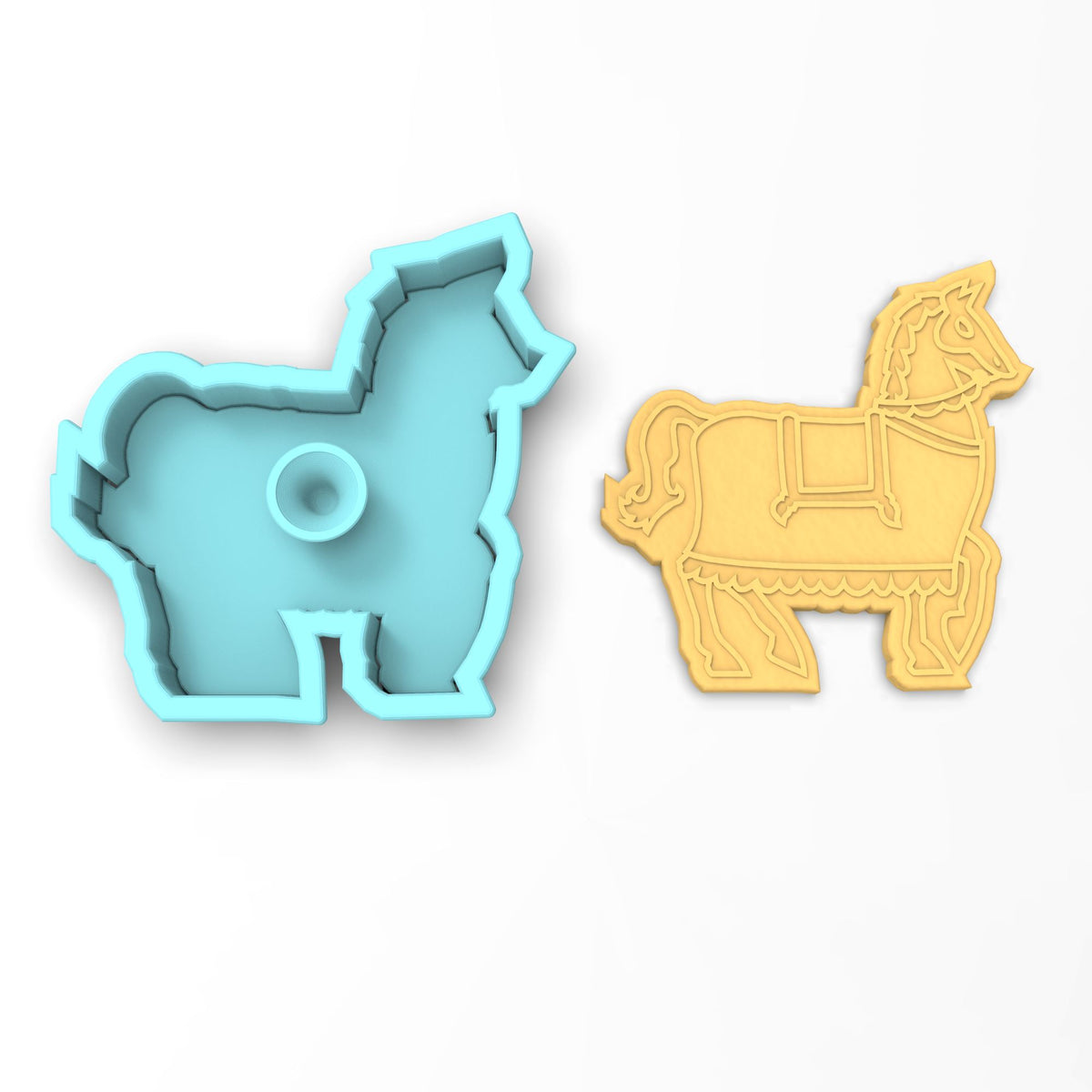 Knight's Horse Cookie Cutter | Stamp | Stencil #1