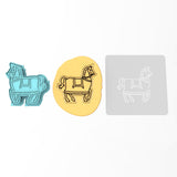 Knight's Horse Cookie Cutter | Stamp | Stencil #1
