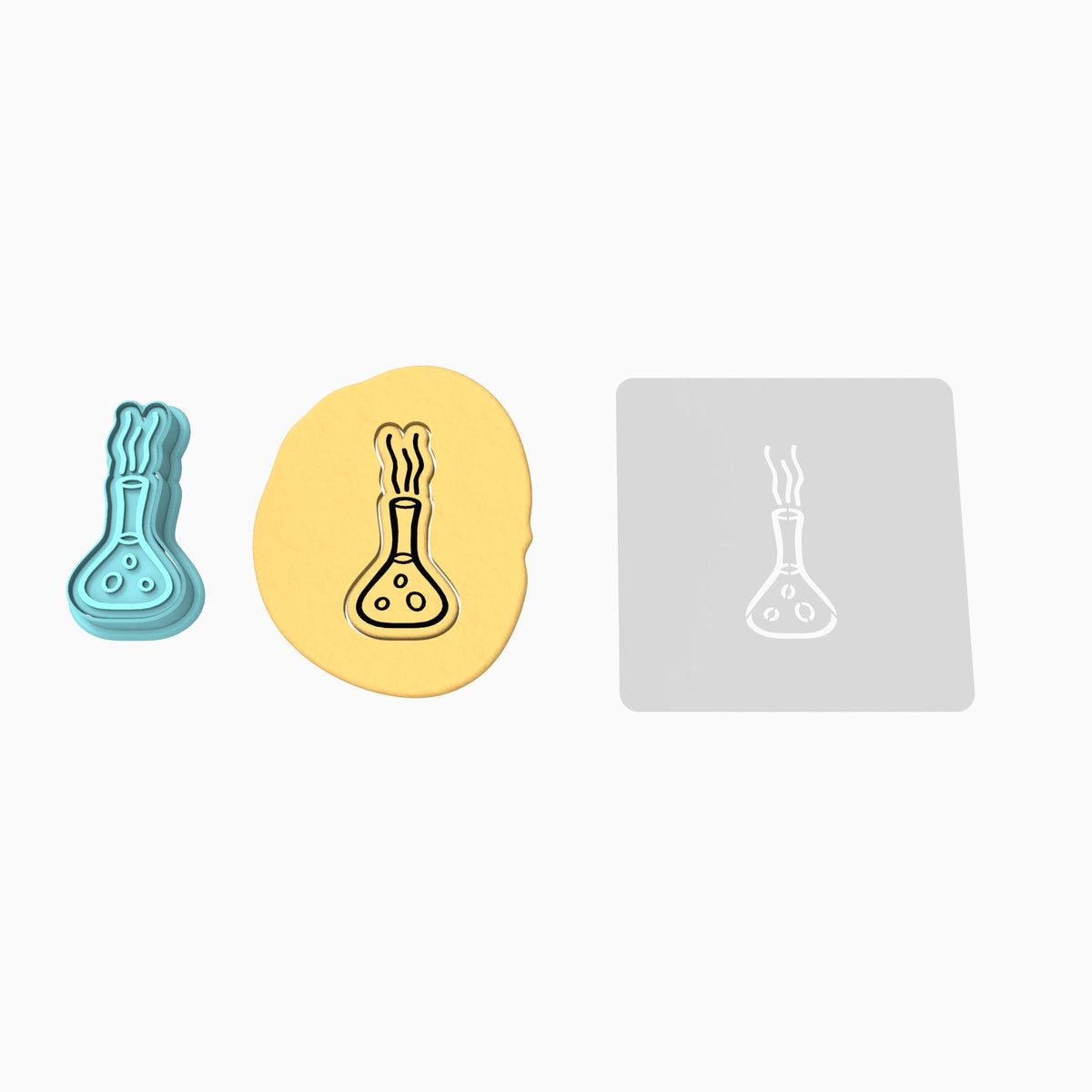 Lab Flask Cookie Cutter | Stamp | Stencil #2