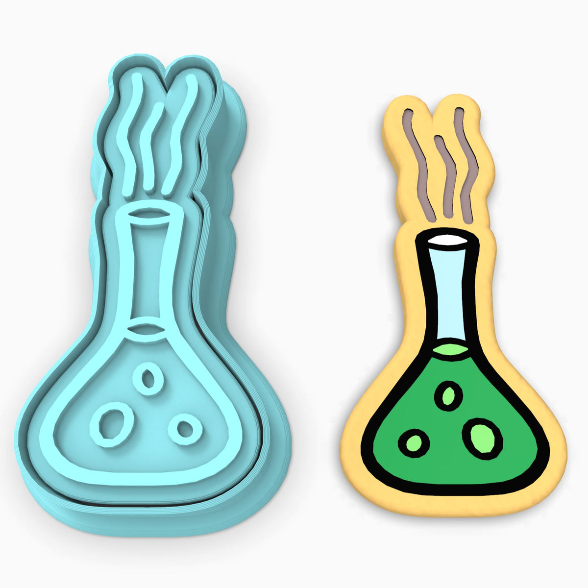 Lab Flask Cookie Cutter | Stamp | Stencil #2