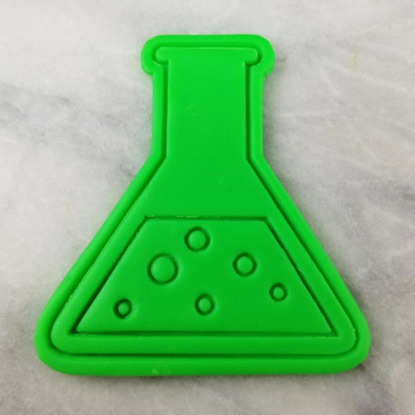 Laboratory Flask Cookie Cutter Stamp & Outline #1