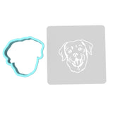 Labrador Cookie Cutter | Stamp | Stencil #1 Animals & Dinosaurs Cookie Cutter Lady MINI - 2 Inches (5cm) **BUNDLE** Cutter + Stencil 