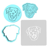 Labrador Cookie Cutter | Stamp | Stencil #1 Animals & Dinosaurs Cookie Cutter Lady MINI - 2 Inches (5cm) **FULL SET BUNDLE** Cutter + Stamp + Stencil + Debosser **BEST DEAL** 