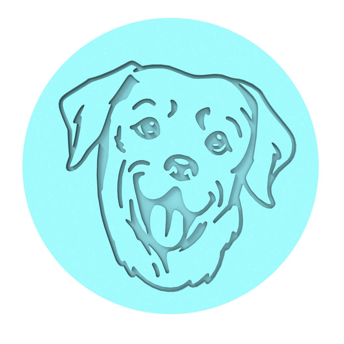 Labrador Cookie Cutter | Stamp | Stencil #1 Animals & Dinosaurs Cookie Cutter Lady MINI - 2 Inches (5cm) Debosser ONLY 