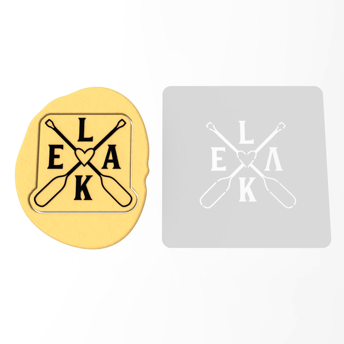 Lake Oars Cookie Cutter | Stamp | Stencil #1