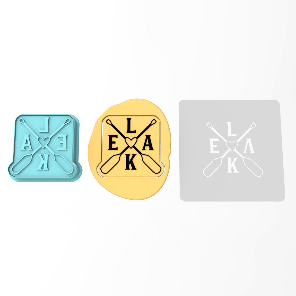 Lake Oars Cookie Cutter | Stamp | Stencil #1