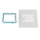 Leftovers are for Quitters Cookie Cutter Outline & Stamp Halloween / Fall Cookie Cutter Lady 2 Inch Small Cupcake Cutter Only Yes