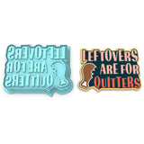 Leftovers are for Quitters Cookie Cutter Outline & Stamp Halloween / Fall Cookie Cutter Lady 2 Inch Small Cupcake Cutter + Stamp No