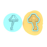 Leg Lamp Cookie Cutter | Stamp | Stencil #1 Xmas / Winter / NYE Cookie Cutter Lady TEENY - 1 Inch (2.5cm) **BUNDLE** Cutter + Debosser 