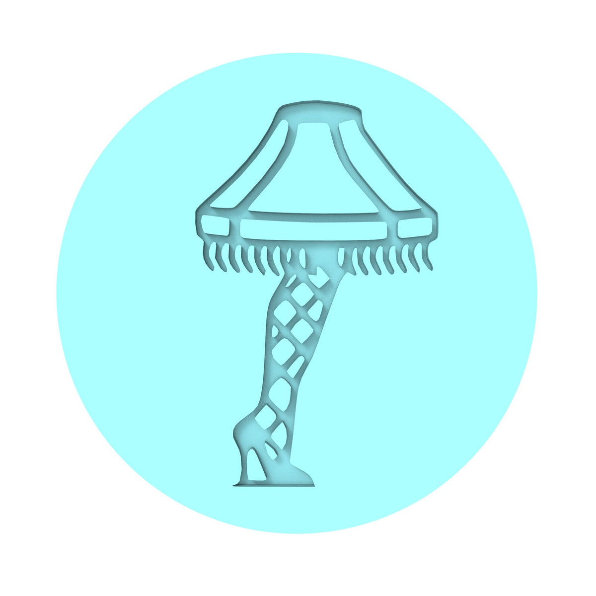 Leg Lamp Cookie Cutter | Stamp | Stencil #1 Xmas / Winter / NYE Cookie Cutter Lady TEENY - 1 Inch (2.5cm) Debosser ONLY 