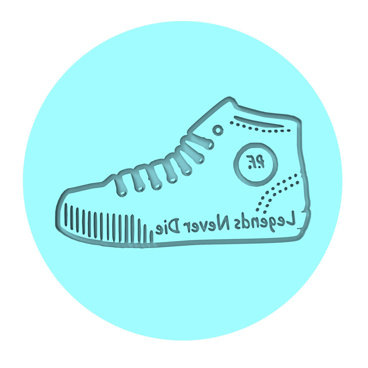 Legends Never Die Sandlot Shoe Cookie Cutter | Stamp | Stencil #1 4th of july Cookie Cutter Lady MINI - 2 Inches (5cm) Debosser ONLY 