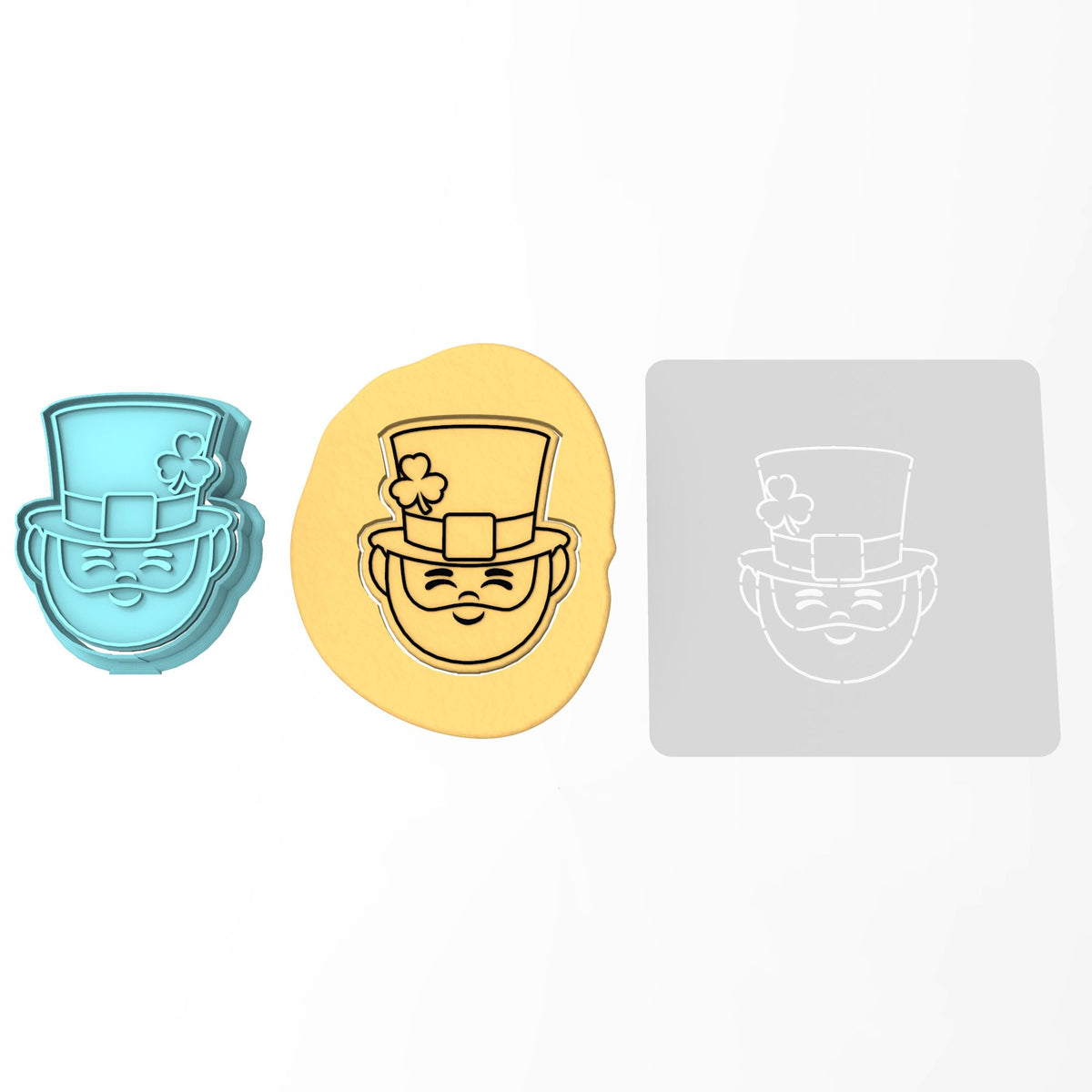 Leprechaun Cookie Cutter | Stamp | Stencil #1