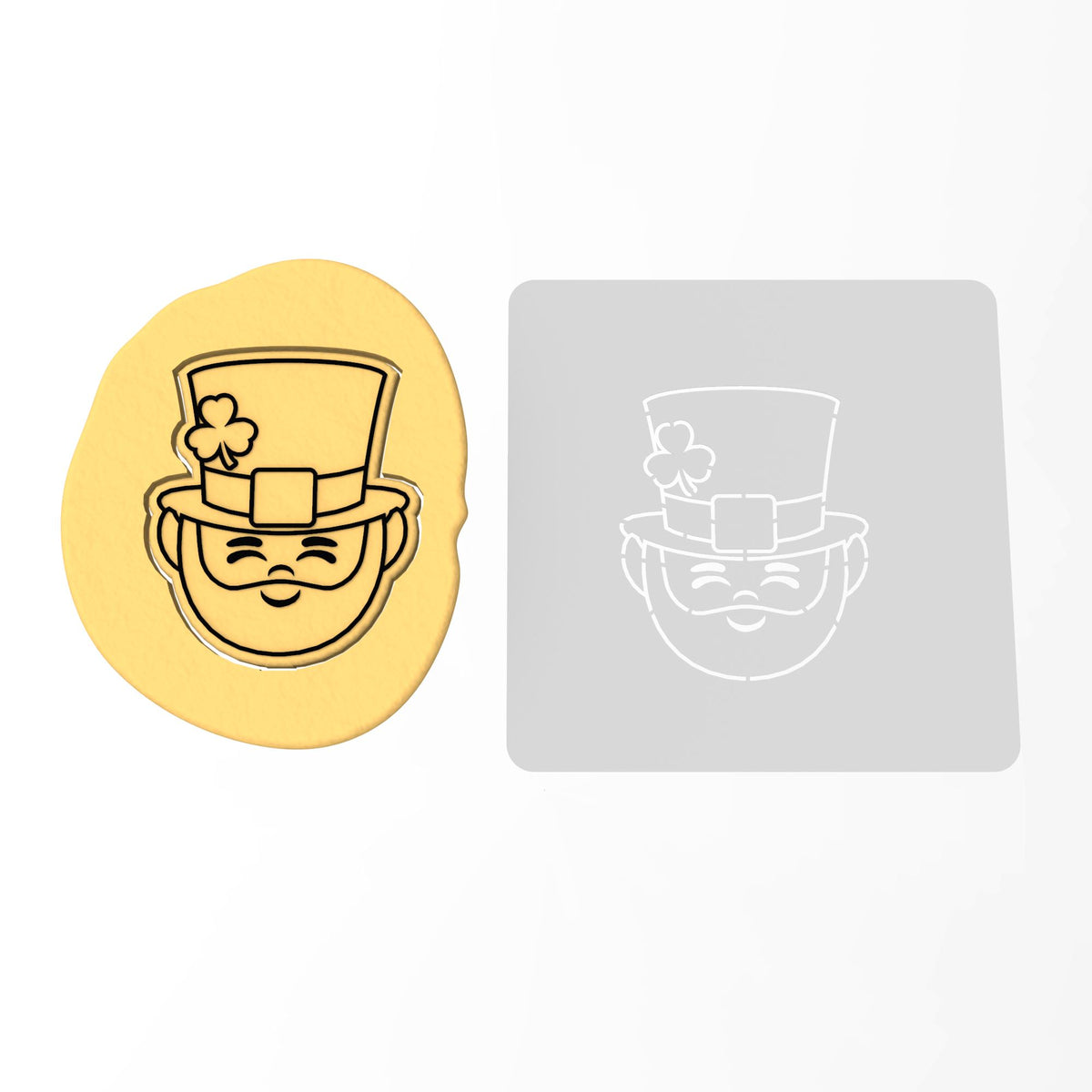 Leprechaun Cookie Cutter | Stamp | Stencil #1