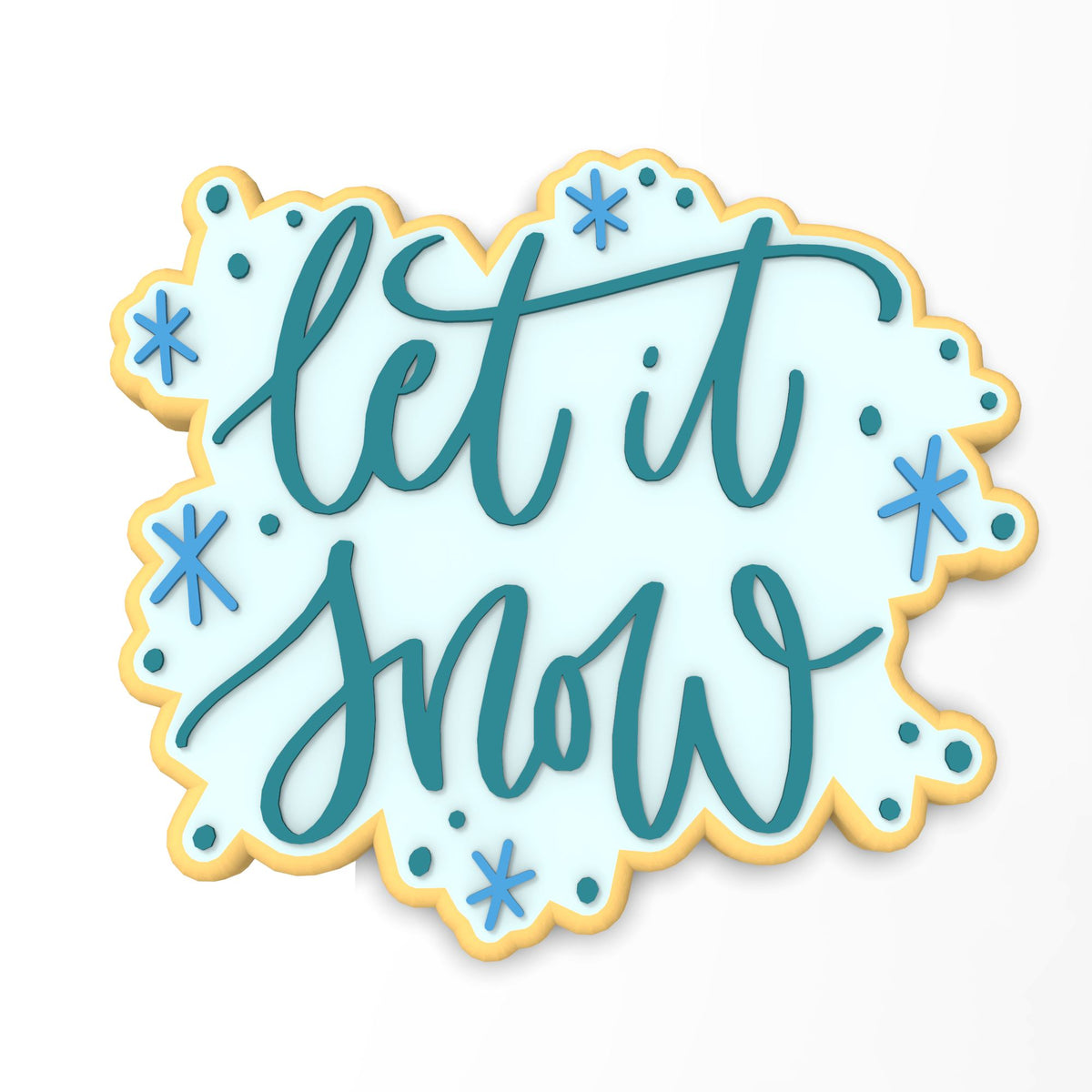 Let It Snow Cookie Cutter | Stamp | Stencil #1 Xmas / Winter / NYE Cookie Cutter Lady 