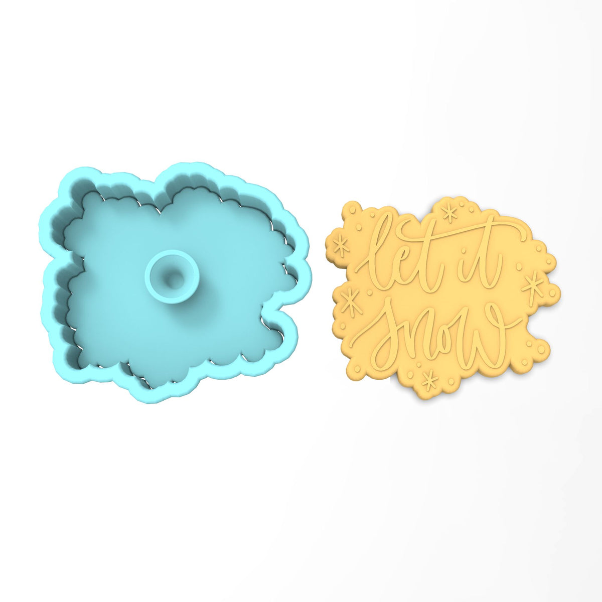 Let It Snow Cookie Cutter | Stamp | Stencil #1 Xmas / Winter / NYE Cookie Cutter Lady 