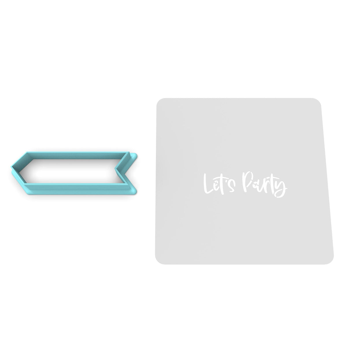 Let's Party Arrow Cookie Cutter | Stamp | Stencil #1