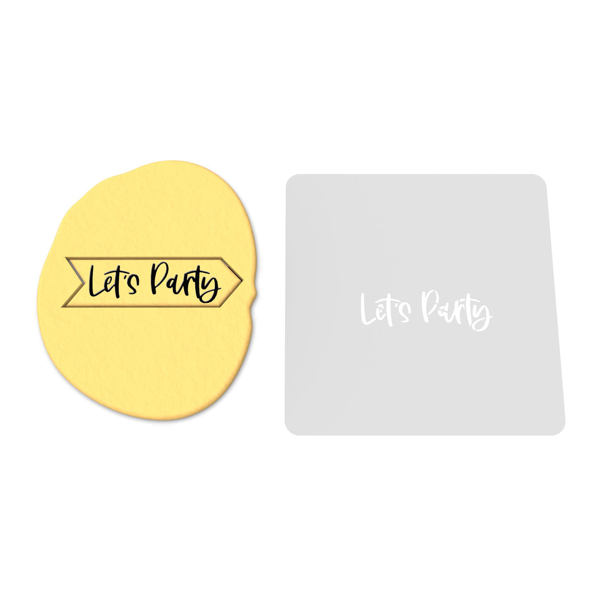 Let's Party Arrow Cookie Cutter | Stamp | Stencil #1