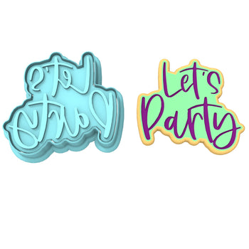 Let's Party Cookie Cutter | Stamp | Stencil #2