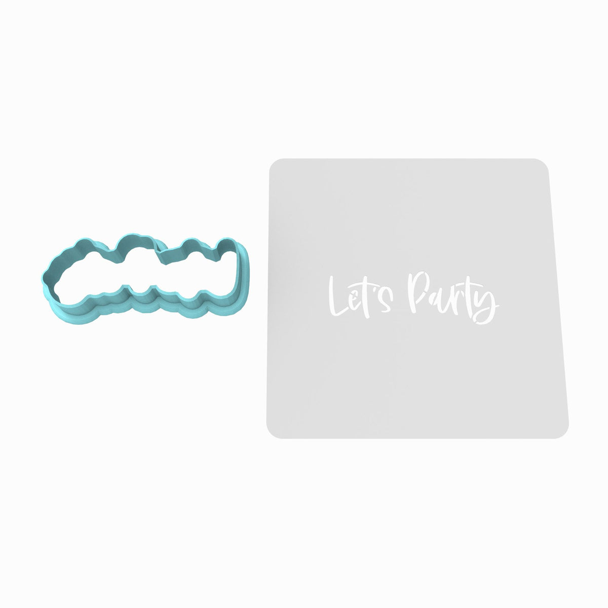 Let's Party Cookie Cutter | Stamp | Stencil #3
